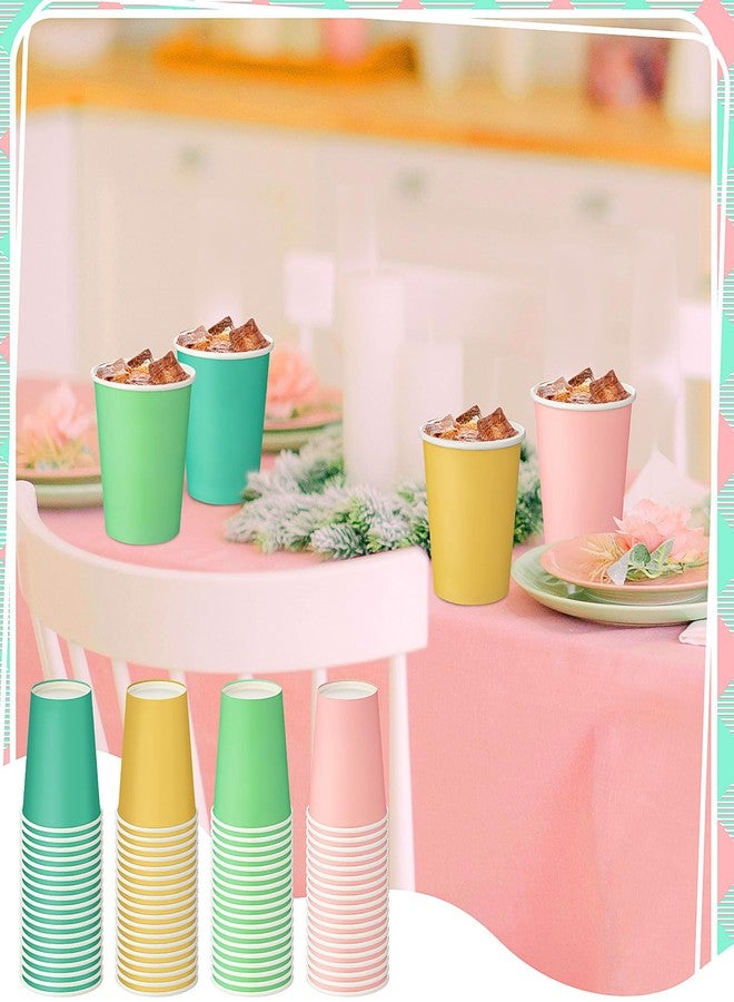 Zhehao 60 Pcs Spring Pink Sage Green Disposable Cups 8 oz Pastel Coffee Paper Cups for Wedding Baby Shower Birthday Party Supplies Xmas Holiday Table Decorations - Image 3